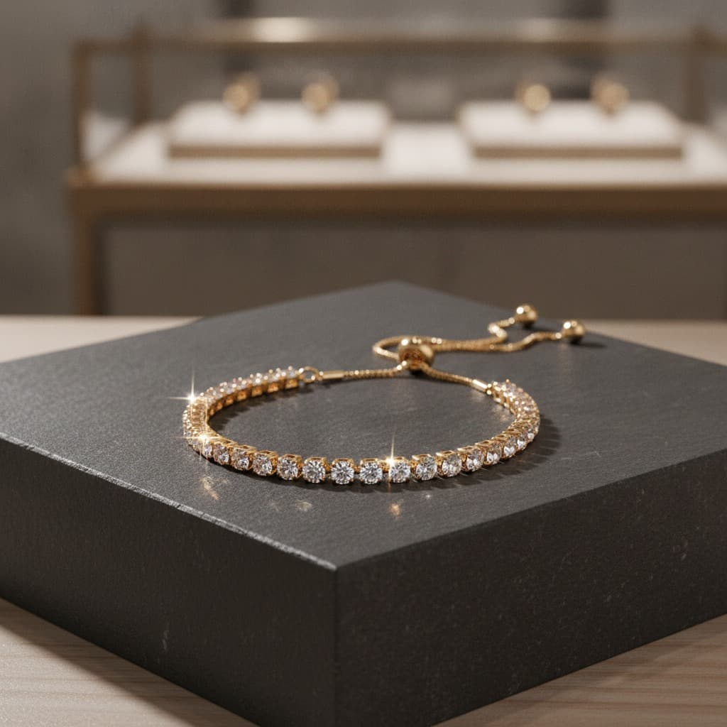 Gold Full Crystal Tennis Bracelet — Bracelet crystals from Mowey Studio