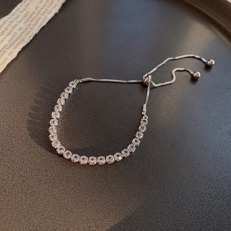 Silver Full Crystal Tennis Bracelet — Bracelet crystals from Mowey Studio