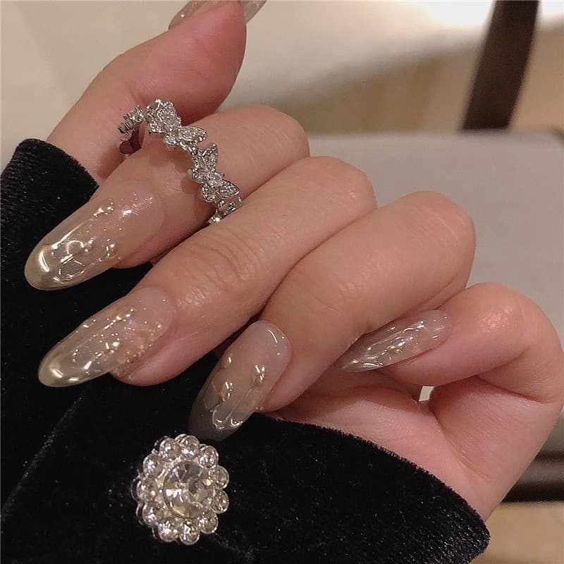Silver Crystal Bow Knot Cluster Ring — Ring statements from Mowey Studio