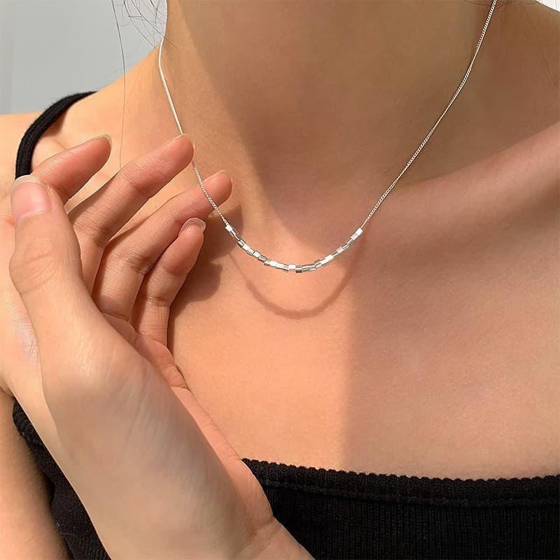 Bar Link Snake Chain Necklace — Necklace pendants from Mowey Studio
