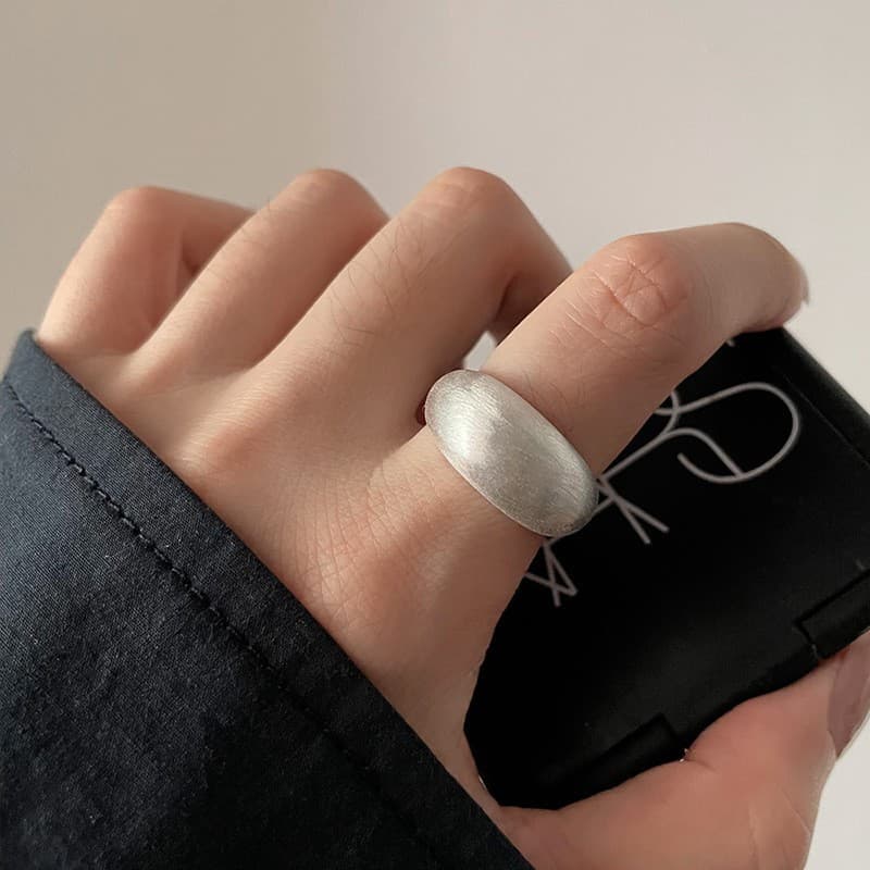Brushed Satin Dome Open Ring — Ring minimals from Mowey Studio