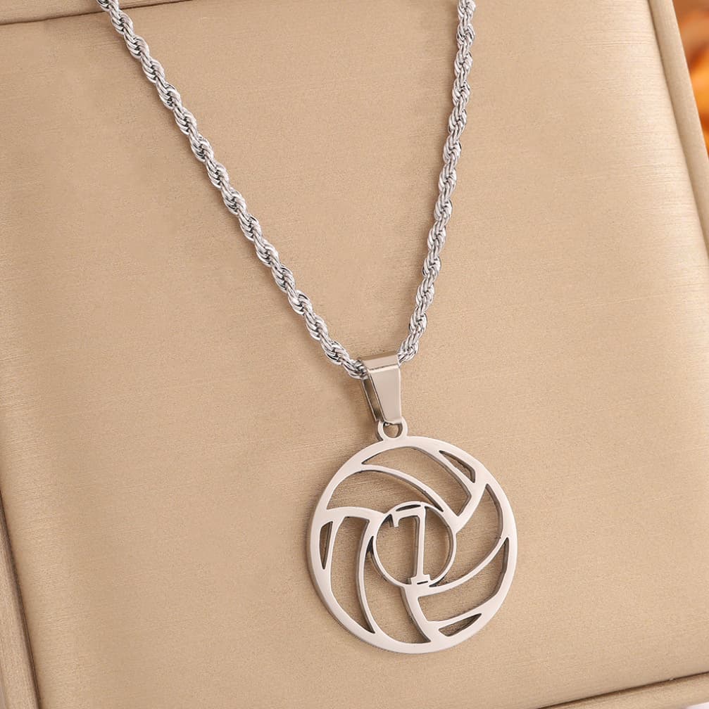 Silver No.7 Crystal Football FIFA World Cup 2026 Pendant Necklace — Necklace pendants from Mowey Studio