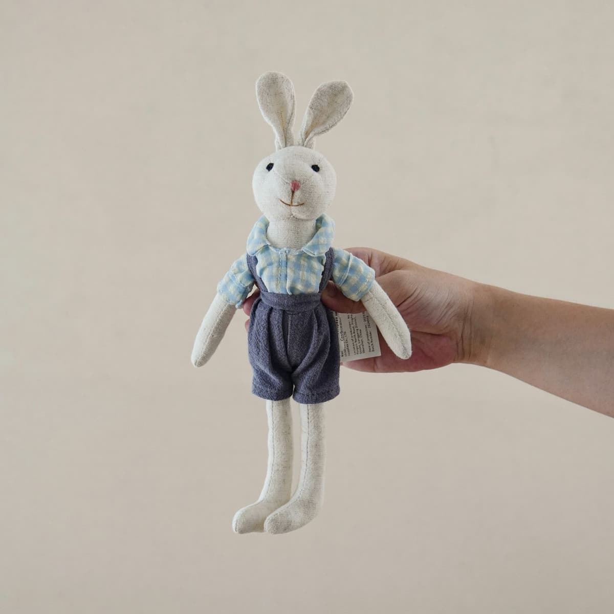 Blue Overalls Rabbit Plush 22cm — Rabbits from Mowey Studio