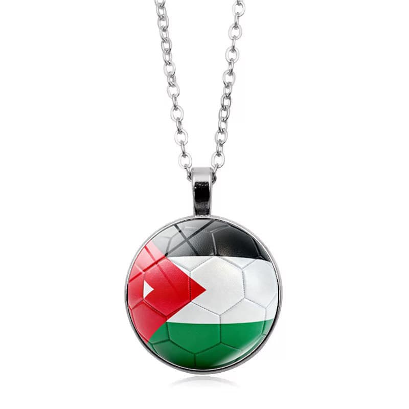 Jordan Flag Football FIFA World Cup 2026 Pendant Necklace — front view