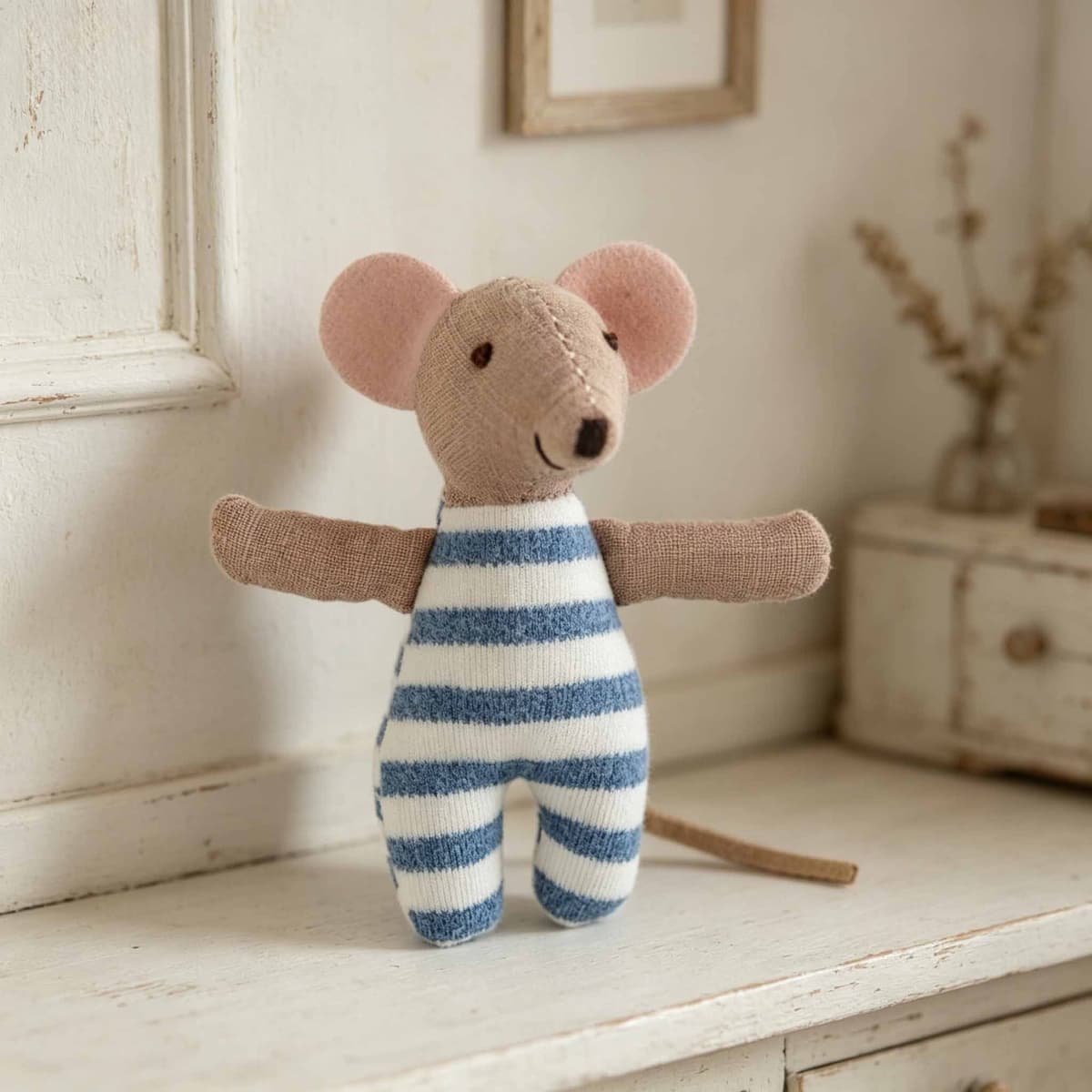 Blue Striped Mini Mouse Plush 9cm — Mouses from Mowey Studio