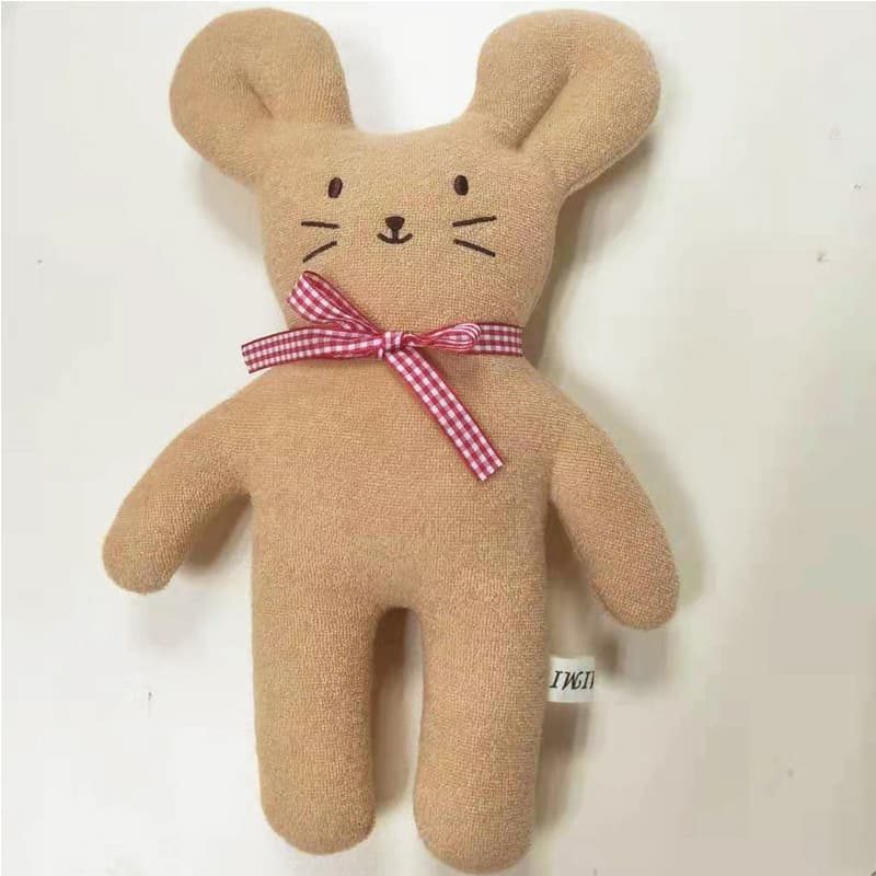 Khaki Mouse Plush 26cm — front view