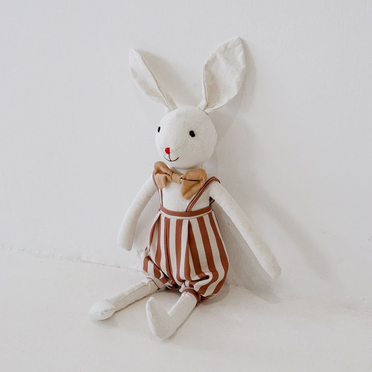 Striped Overalls Rabbit Plush 36cm — Rabbits from Mowey Studio