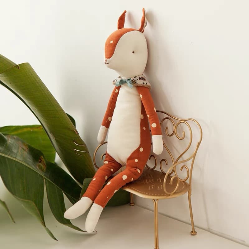 Floral Collar Spotted Deer Plush 38cm — Deers from Mowey Studio