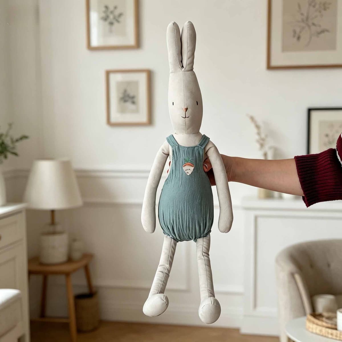 Carrot Overalls Rabbit Plush 65cm — Rabbits from Mowey Studio