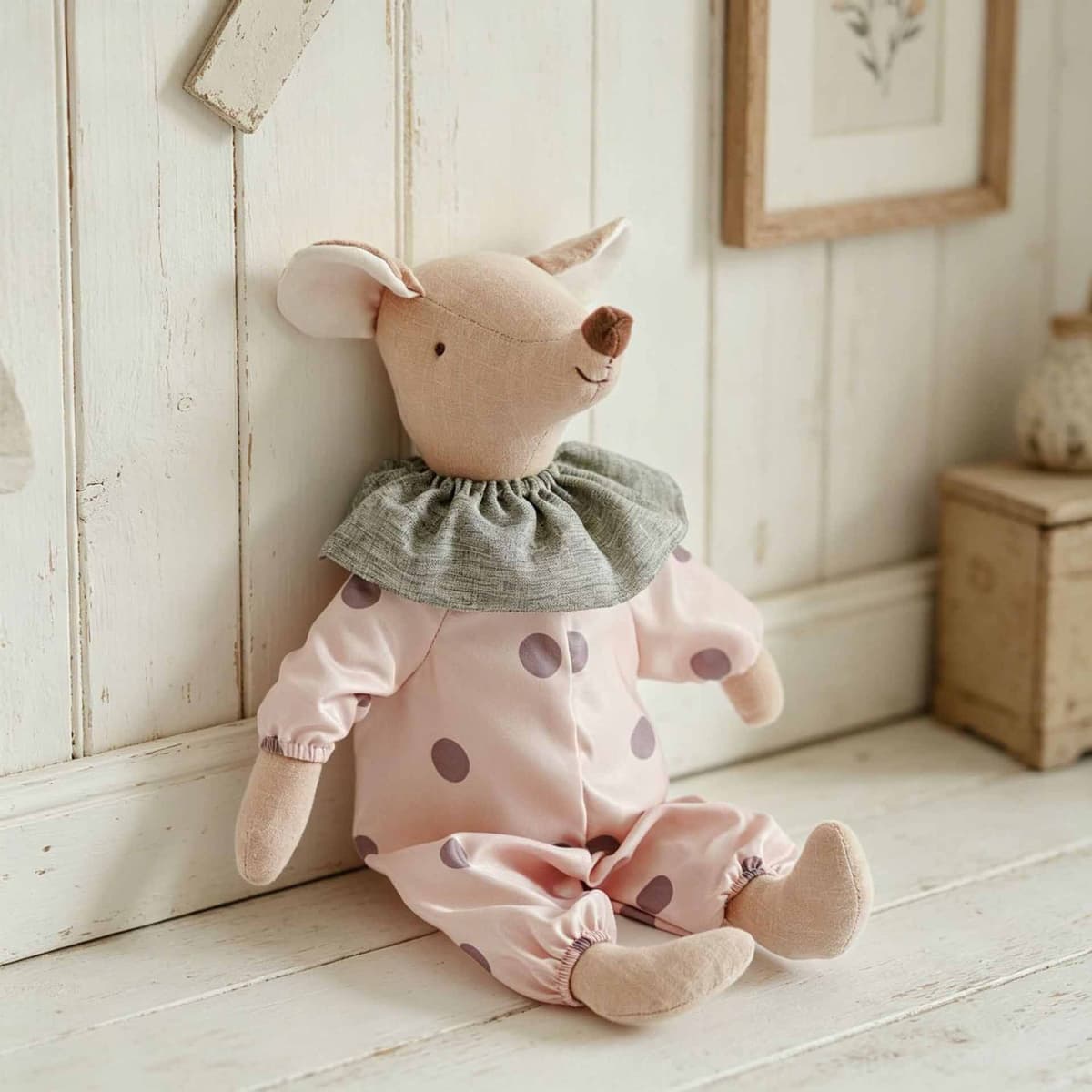 Polka Dot Scarf Mouse Plush 38.5cm — Mouses from Mowey Studio