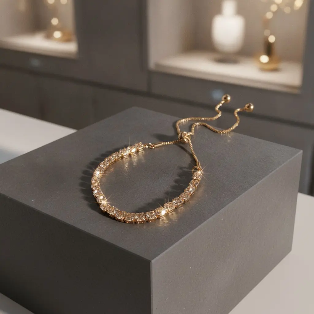 Gold Full Crystal Tennis Bracelet — Bracelet crystals from Mowey Studio
