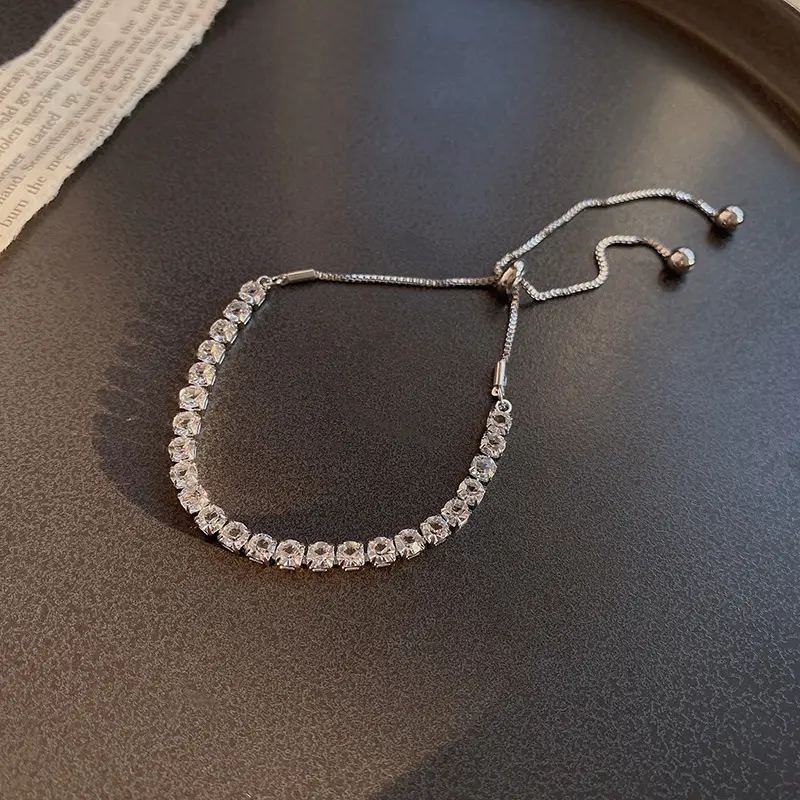 Silver Full Crystal Tennis Bracelet — Bracelet crystals from Mowey Studio
