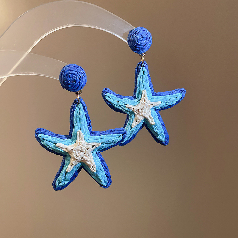 Ocean Woven Starfish Drop Earring