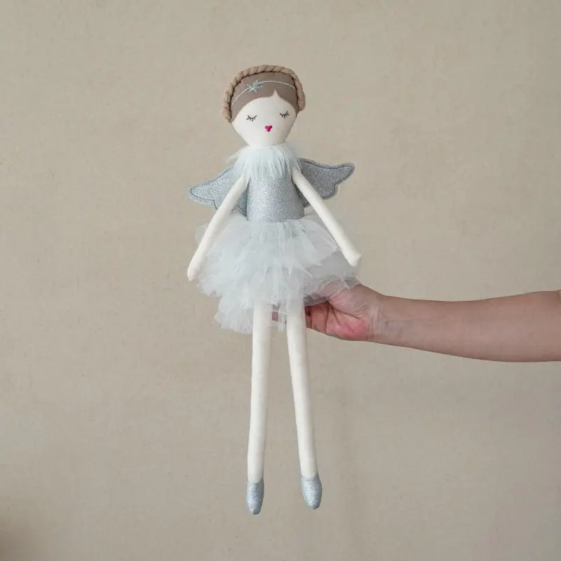 Silver Princess Fabric Doll 50cm — front view