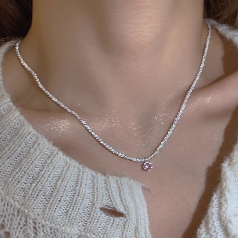 Sweet Heart Bow Pearl Necklace