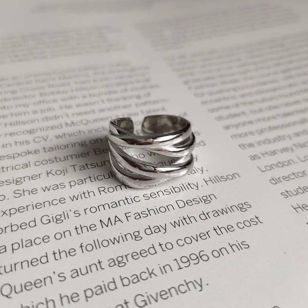 Triple Weave Wide Open Ring — Ring minimals from Mowey Studio