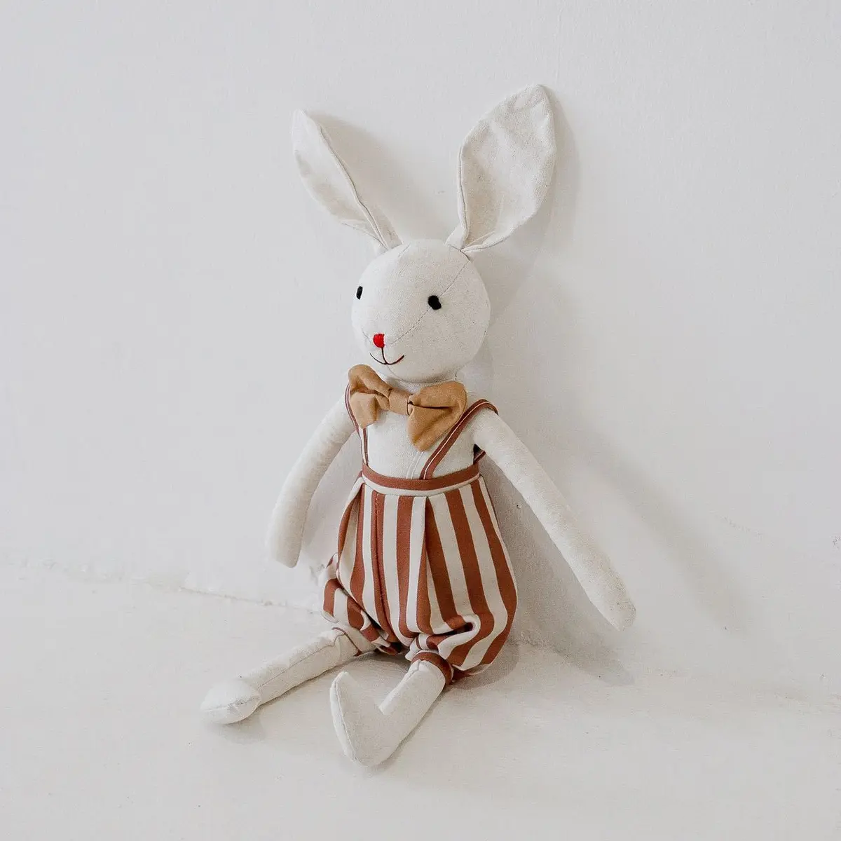 Striped Overalls Rabbit Plush 36cm — Rabbits from Mowey Studio