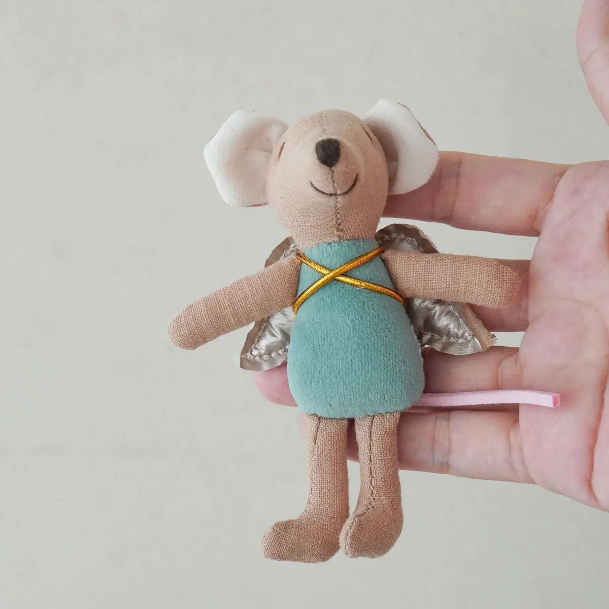 Angel Green Mouse Plush 10cm — front view